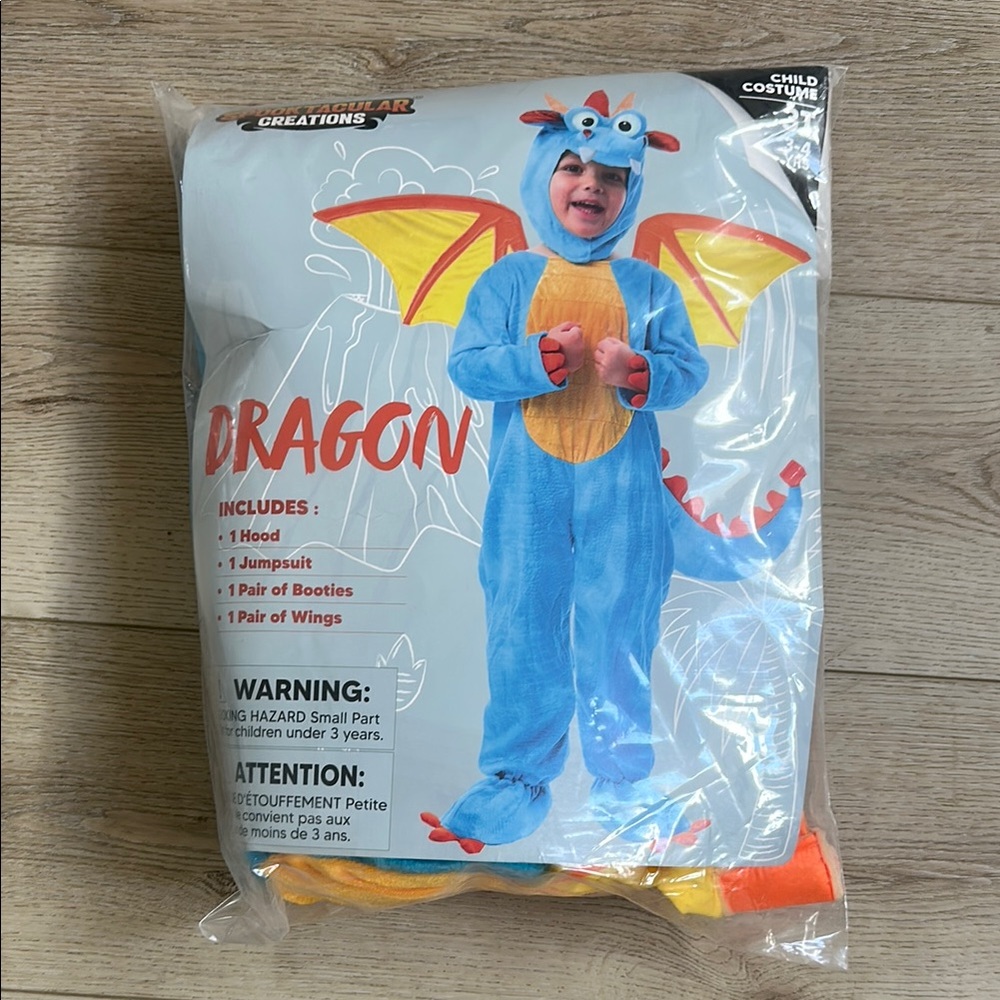 Blue and yellow Dragon Costume 3T